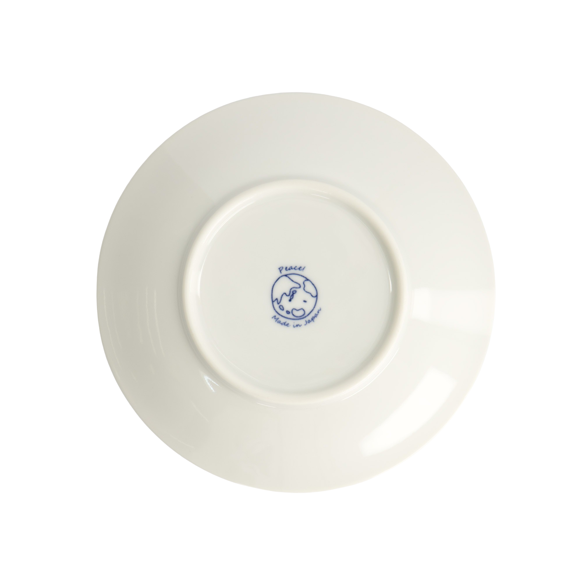 Octpus Kawaii tallerken, blå/hvid - Ø13,7 cm.